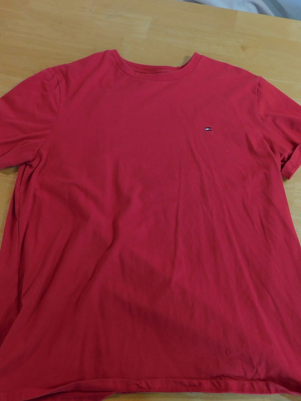 Tommy Hilfiger Red Crew Neck Short Sleeve Tee